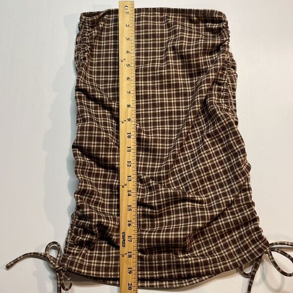 Princess Poly Womens Brown Plaid Bodycon Mini Skirt Sz 4 - Picture 5 of 8